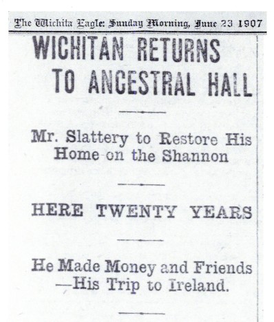 SlatteryMichaelFrancis 1907news HeadlineOnly WichitanReturnsToAncestralHall